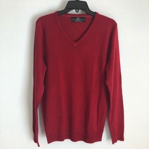 Red V-neck Sweater